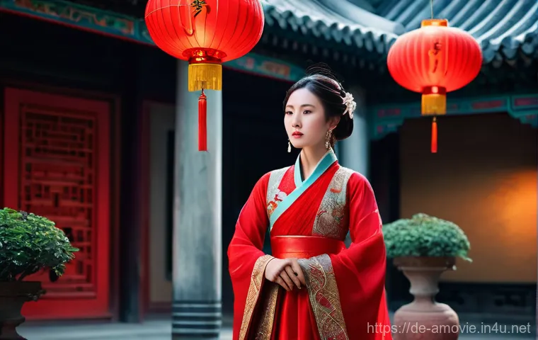 중국영화  대홍포  캐릭터 분석 - **Prompt for Songlian's Despair and Isolation:**
    "A young woman, Songlian, in her early twenties...