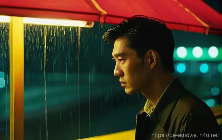 왕가위의  아비정전  영화 속 숨은 장면 - **Prompt 1: The Restless Soul in 60s Hong Kong Night**
    "A lonely young man, reminiscent of Yuddy...