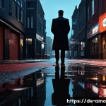 홍콩영화  첩혈풍운  영화 포스터 분석 - **A Solitary Reflection**
    A cinematic, highly detailed portrait of a male figure in his late 30s...