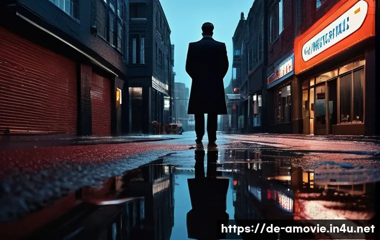 홍콩영화  첩혈풍운  영화 포스터 분석 - **A Solitary Reflection**
    A cinematic, highly detailed portrait of a male figure in his late 30s...