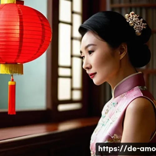 Home 29 장만옥 출연작 및 캐스팅 비화 - A refined portrait of a graceful Asian actress embodying Maggie Cheung’s iconic role in “In the Mood...